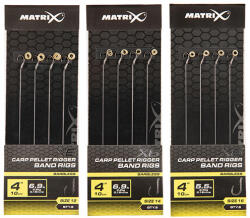 Matrix X6 Carp Pellet Rigger 16-os 0, 16 mm 10 cm csaligyűrűs előkötött horog