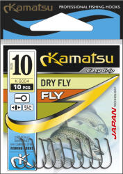 Kamatsu dry fly fekete nikkel 18-as ragadozóhalas horog