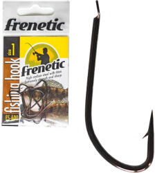 Frenetic FS600 fekete nikkel süllőző 2-es lapkás horog 10 db/csomag