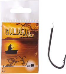  Golden Lake 4020 fekete nikkel keszegező 4-es lapkás horog 10 db/csomag