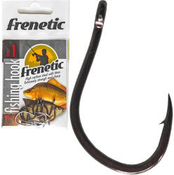 Frenetic FS477 rövid szárú keszegező fekete nikkel 12-es füles szakállas horog 10 db/csomag