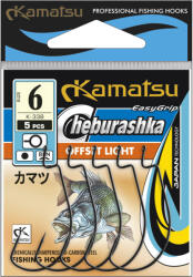 Kamatsu cheburashka offset light fekete nikkel big 6-os offset horog