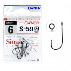 Owner Hooks 51580 S-59 6-os ragadozóhalas horog