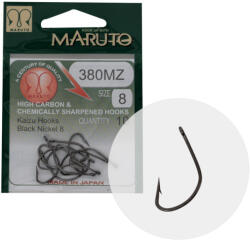 Maruto 380 Mz-bn 8-as fekete nikkel füles szakállas horog 10 db/csomag