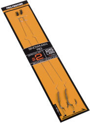 SPRO Str Snowman 4-es 18 cm fekete szakállas előkötött horog 2 db/csomag