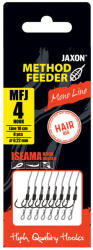 JAXON Method Feeder Iseama 10-es 0, 2 mm 10 cm monofil hajszálelőkés szakállas előkötött horog 8 db/csomag