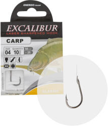 Excalibur Carp Classic BN 4-es fekete nikkel szakállas előkötött horog
