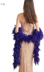 Shein Lila Boa Sál S07__150CM