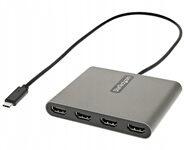StarTech Usb C 4 Hdmi adapter, külső video- és grafikus kártya, Usb típus (USBC2HD4)