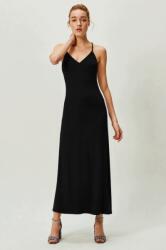 Bershka Fekete Ruha Cross Back Basic PK01__L