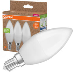 OSRAM 3 db Led Gyertya Izzó B37 E14 4.9W 40W 470lm 2700K 220° Pcr Lamps (4099854340314)
