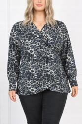  Ing blúz elegáns boríték leopárd szatén sima Exxcellent 50
