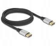 Delock DisplayPort kábel 16K 60 Hz 2 m ezüst m (80634)