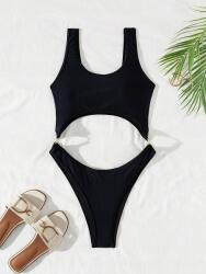 Shein Fekete Kivágású Fürdőruha S06__M