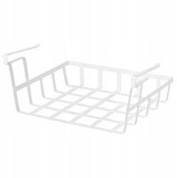 IKEA Fehér Rácsos Kosár Csiptetővel, Polc, 36x26x14cm, Palycke Ikea (005.344.32)