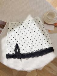 Shein Fehér Pöttyös Mini Szoknya S06__L
