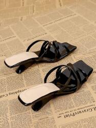Shein Fekete Magassarkú Flip-flop Papucs S06__38 - allegro - 3 440 Ft