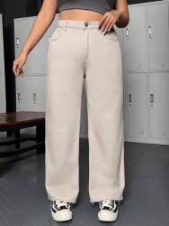 Shein Bézs Magas Derekú Nadrág S06__48