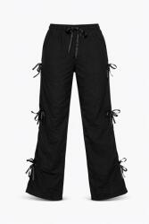 Shein CC15121 Shein Melegítőnadrág Széles Fekete Masnival (33) M