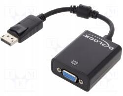 Delock 61848 átalakító; D-Sub 15pin aljzat, DisplayPort csatlakozó, Vga aljzat (61848)