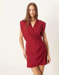 MANGO Bordó Mini Ruha V-neck B23__XS