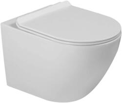 INVENA Tavro vas wc cu capac soft-close agăţat fără margine cu spălare turbionară alb lucios CE-71-001 (CE71001)