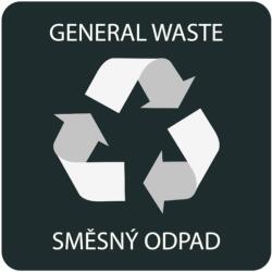 ALDA Samolepka pro odpadkový koš pro tříděný odpad - SMĚS, černá, 17, 5 × 17, 5 cm (11065014)