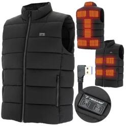 Trizand Fűthető mellény, L méret, USB tápellátás, 11 fűtési zóna, 3 fokozat, unisex (FSI18515)