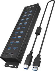 RaidSonic Docking station Raidsonic 20-in-1 USB, cu sursa de alimentare, buton on/off si suport de montare, IB-HUB1720-U3 (IB-HUB1720-U3)