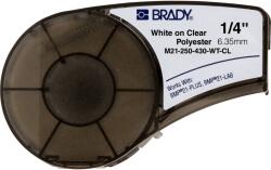 Brady M21-250-430-WT-CL / 139746, bandă din poliester, 6.35 mm x 6.40 m (139746)