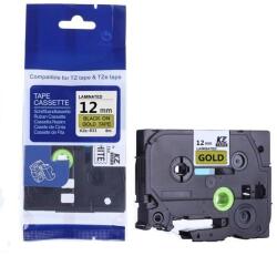 Compatibil Banda compatibila Brother TZ-831 / TZe-831, 12mm x 8m, text negru / fundal auriu (TZe831)