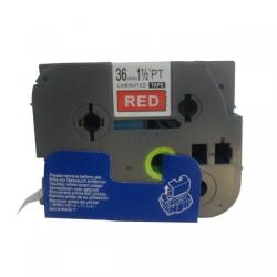 Compatibil Banda compatibila Brother TZ-465 / TZe-465, 36mm x 8m, text alb / fundal rosu (tze465)