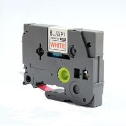 Compatibil Banda compatibila Brother TZ-212 / TZe-212, 6mm x 8m, text rosu / fundal alb (TZe212)