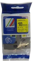 Compatibil Banda compatibila Brother TZ-S641/TZe-S641 18mm x 8m extr. adh. text negru/fundal galben (TZeS641)
