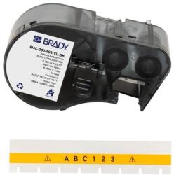 Brady M4C-250-595-YL-BK / 170950, 6.35 mm x 7.62 m, Vinil, imprimare neagră / fundal galben (170950)