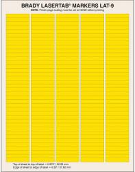 Brady LAT-9-747-10-YL / 029791, Etichete imprimabile cu laser LaserTab, 38.10 mm x 6.35 mm (29791)