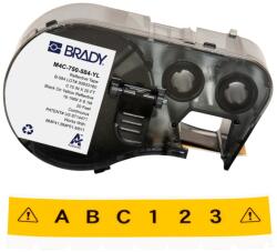 Brady M4C-750-584-YL / 170812, 19.05 mm x 6.10 m, Plastic, imprimare neagră / fundal galben (170812)
