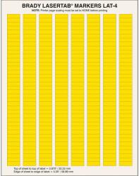 Brady LAT-4-747-10-YL / 029786, Etichete imprimabile cu laser LaserTab, 20.32 mm x 6.35 mm (29786)