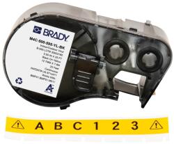 Brady M4C-500-595-YL-BK / 170820, 12.70 mm x 7.62 m, Vinil, imprimare neagră / fundal galben (170820)