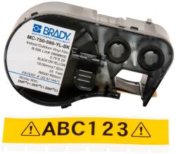 Brady M4C-750-595-YL-BK / 170832, 19.05 mm x 7.62 m, Vinil, imprimare neagră / fundal galben (170832)