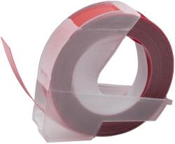 Compatibil Dymo Omega, 9mm x 3m, text alb / fundal castaniu, banda compatibila (DY9X3MAROON)