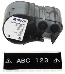Brady M5C-1500-595-BK-WT / 170947, 38.10 mm x 7.62 m, Vinil, imprimare albă / fundal negru (170947)