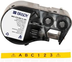 Brady M4C-375-595-YL-BK / 170844, 9.53 mm x 7.62 m, Vinil, imprimare neagră / fundal galben (170844)