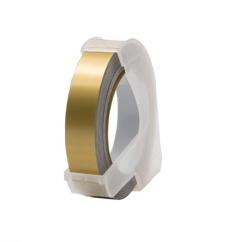 Compatibil Dymo Omega, 9mm x 3m, text alb / fundal auriu, banda compatibila (5238-08)