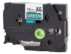 Compatibil Banda compatibila Brother TZ-735 / TZe-735, 12mm x 8m, text alb / fundal verde (TZe735)