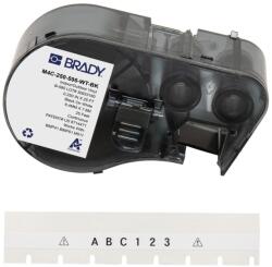 Brady M4C-250-595-WT-BK / 170949, 6.35 mm x 7.62 m, Vinil, imprimare neagră / fundal alb (170949)
