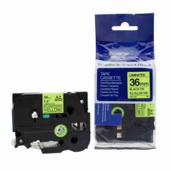 Compatibil Banda compatibila Brother TZ-C61/TZe-C61, semnal 36mm x 8m, text negru/fundal galben (TZeC61)