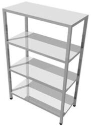 INOXPLÁZA Kft Inoxpláza rozsdamentes állvány - 1800 × 400 mm, 4 fix polccal (RMA18040)