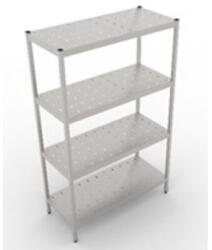 INOXPLÁZA Kft Inoxpláza perforált polcos állvány - 1500 × 400 × 1800 mm (RMAP15040)