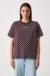Marimekko női pamut póló - burgundia L